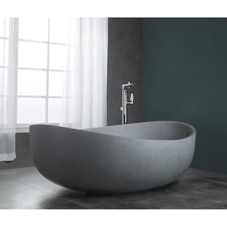 Alfi Brand Tub, 63 L, 38.5 W, Gray Matte, Concrete ABCO63TUB